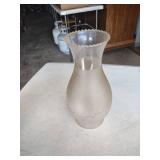 Frosted Glass Vase with Crimped Edge