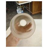 Frosted Glass Vase with Crimped Edge