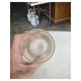 Frosted Glass Vase with Crimped Edge