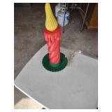 Electric Holiday Candle Light with Green Base