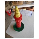 Electric Holiday Candle Light with Green Base