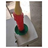 Electric Holiday Candle Light with Green Base