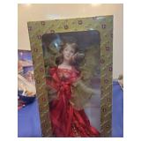 Holiday Angel Tree Topper in Red Dress