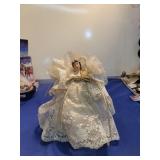 Porcelain Half Doll with Lace Dress