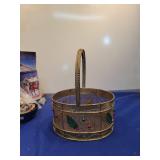 Decorative Metal Christmas Basket