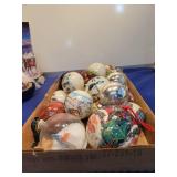Collection of Hand-Painted Holiday Glass Ornaments