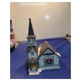 Decorative Christmas Village Church Building