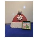 Decorative Christmas Hat with Snowflake and Sign