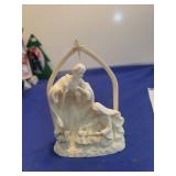 White Porcelain Nativity Scene with Star Arch