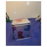 Holiday Christmas Stocking Metal Storage Tin