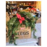 Holiday Decorated Farm Fresh Eggs Sign