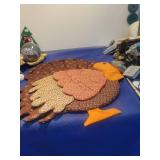 Handmade Calico Print Stuffed turkey
