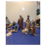 Hand-Painted Ceramic Nativity Set