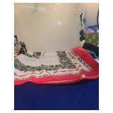 Holly and Ribbon Christmas Tablecloth