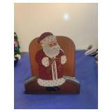 Hand-Painted Wooden Santa Claus napkins holder
