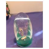 Golfer Figurine Lucite Paperweight