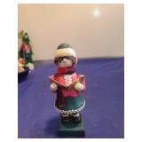 Wooden Christmas Caroler Figurine