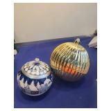 Decorative Holiday Glass Ornament Set