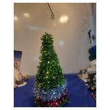 LED Tinsel Christmas Tree Decoration