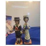 Vintage Thanksgiving Pilgrim Couple Figurines
