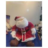 Animated Musical Santa Claus Plush Decoration needs batteries