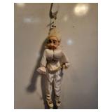 Vintage White Pierrot Clown Marionette Puppet
