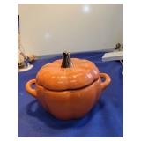 Decorative Ceramic Pumpkin Soup Bowl with Lid