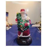 Vintage Santa with Christmas Tree Ceramic Figurine