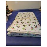 Vintage Holly Berry Christmas Tablecloth