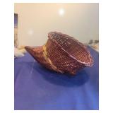 Vintage Woven Cornucopia Basket