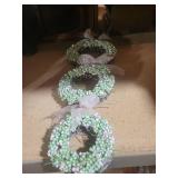 Mint Green and Pink Berry Mini Wreaths