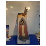 Rustic Wooden Star Angel Wall Decoration