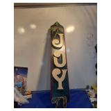 Vintage Christmas JOY Wooden Wall Sign
