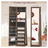 $95 Jewelry Cabinet with Full Length Mirror & Storage, Lockable