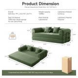 $190 Convertible Sofa Bed with 5-in-1 DIY Modular Design (Green)
