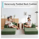 $190 Convertible Sofa Bed with 5-in-1 DIY Modular Design (Green)