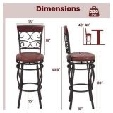 $410 Set of 2 Vintage Swivel Bar Stools 30