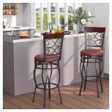 $410 Set of 2 Vintage Swivel Bar Stools 30
