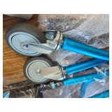$100 Goplus Folding Walker with 4 Wheels, Seat & Arm Rest Pad
