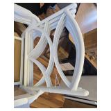 Set of 4 Cast Aluminum Patio Dining Chairs Stackable Outdoor Dining Chairs