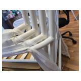 Set of 4 Cast Aluminum Patio Dining Chairs Stackable Outdoor Dining Chairs