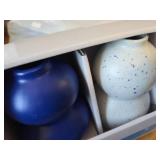 2pk Bud Vase: Cobalt Blue & White w/ Blue Specks, 5"" Room Essentials