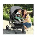 $176 Costway Baby 2 In 1 Foldable Stroller Travel Newborn - Gray