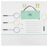 Badminton Set - Sun Squad: 4 Racquets, Bag, Lawn Sports for Adults