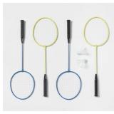 Badminton Set - Sun Squad: 4 Racquets, Bag, Lawn Sports for Adults