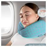 Skechers Memory Foam Neck Pillow, Comfortable & Breathable Travel