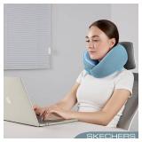 Skechers Memory Foam Neck Pillow, Comfortable & Breathable Travel