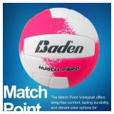 Baden Match Point Volleyball (Official Size), Neon Pink/White