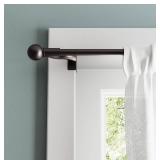 Zenna Home Tension Rod, 48-84 In, Bronze, Decorative Finials
