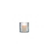Better Homes & Gardens Blue Ribbed Hurricane Candle Holder, 8"